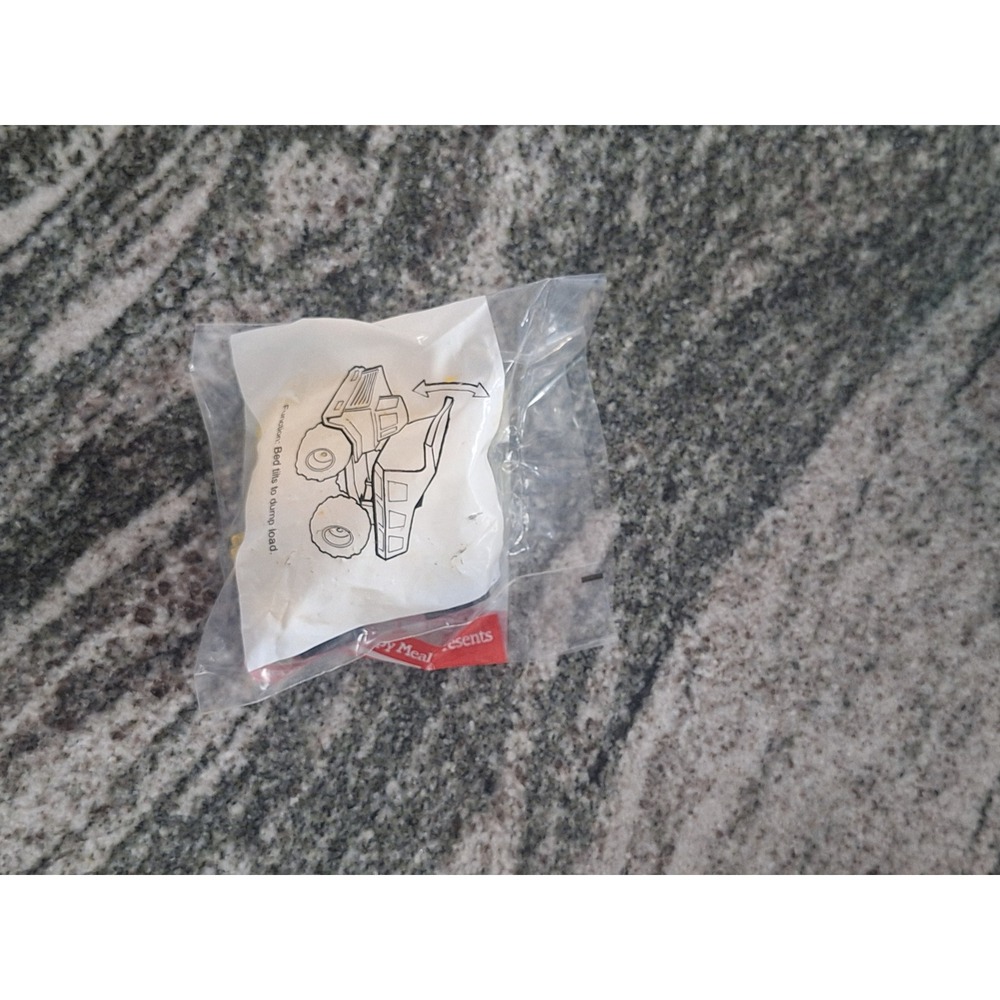 McDonalds Tonka Dump Truck Toy Vintage 90s Happy Meal Sealed Yellow Plastic 1992 - Picture 2 of 4